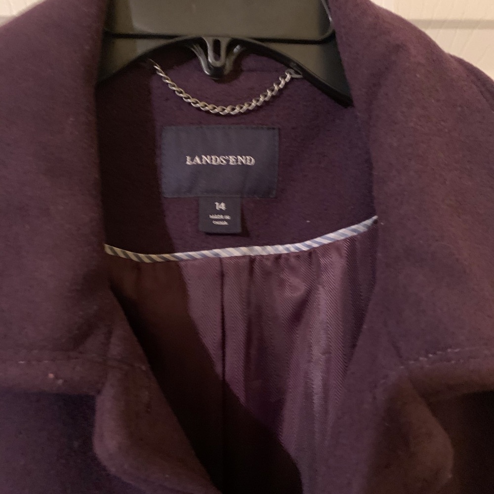 Lands End Purple Dress  Coat